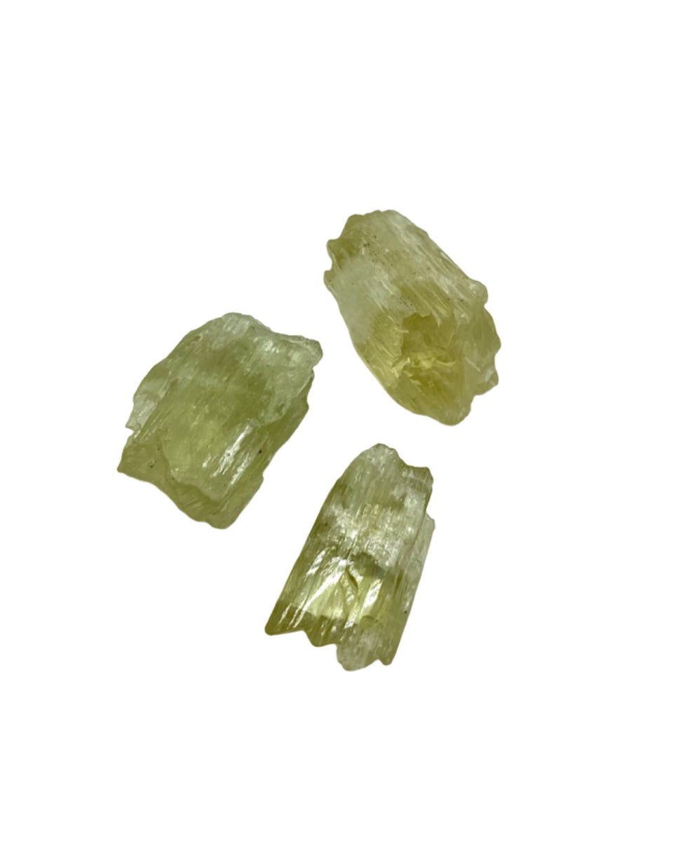 Hiddenite Rough Specimen – Alchemy & Aura