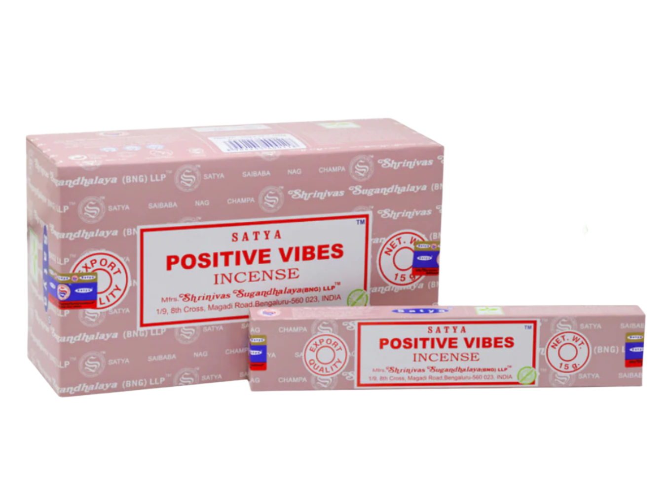 Satya Nag Champa Incense Sticks - Positive Vibes - Pack Of 3 (15 Gram Each